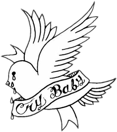 Crybaby Lilpeep Bird Crybabyalbum - Lil Peep Crybaby Album (378x426), Png Download