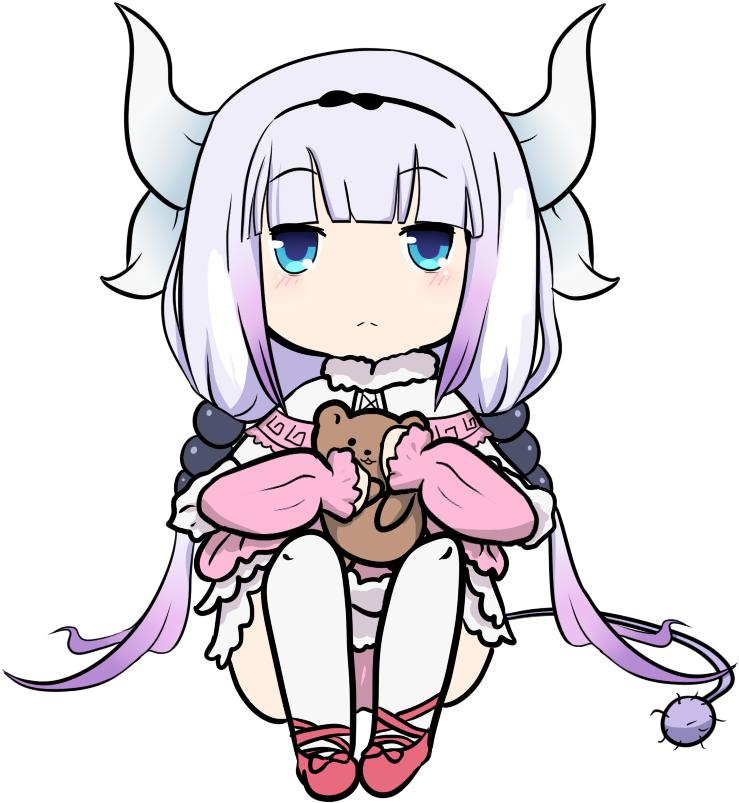 Kanna Cuddling A Bear - Bear (1000x1000), Png Download