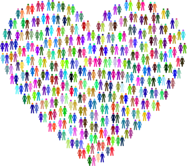 Computer Icons Bitfenix Phenom M Black Computer Cases - Cooperation Heart (382x340), Png Download