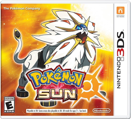 Pokemon Sun Box Art - Pokemon Sun For Nintendo 3ds (640x480), Png Download