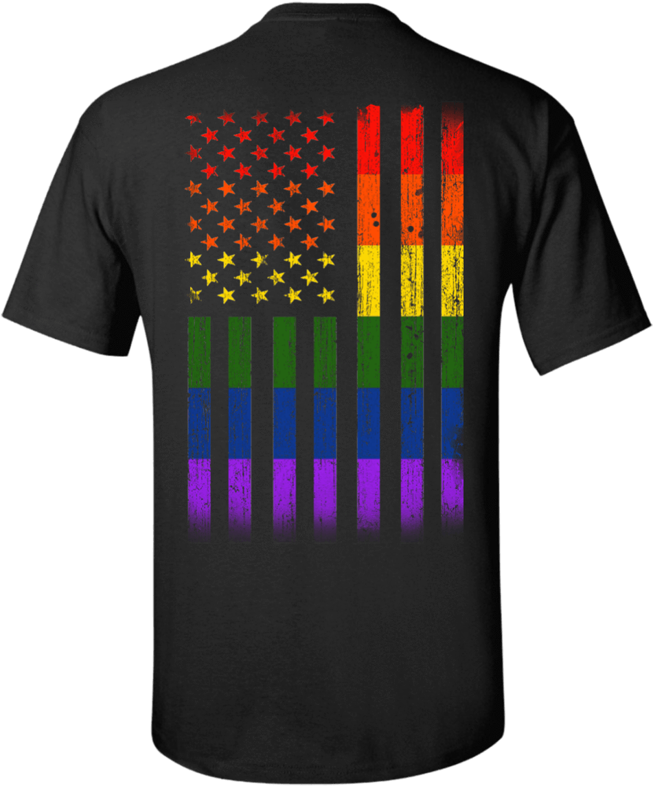 Rainbow Lesbian Gay Pride Lgbt America Flag - Rainbow Lesbian Gay Pride Lgbt America Flag T-shirts (1155x1155), Png Download