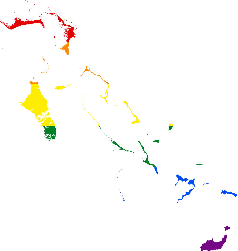 Lgbt Flag Map Of The Bahamas - Map Of The Bahamas Png (990x1044), Png Download