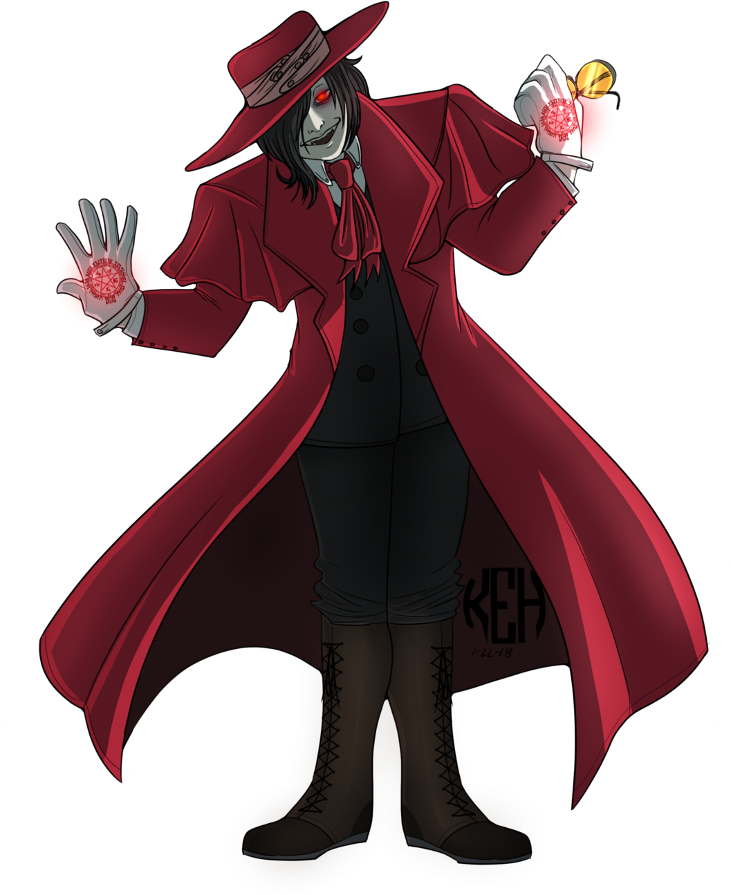 Artz Alucard Hellsing Alucard Hellsing Vlad Dracula - Illustration (1280x1422), Png Download