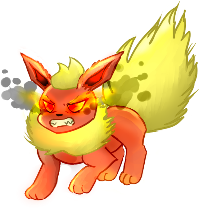 Angry Flareon - Pokemon Flareon Angry (700x700), Png Download
