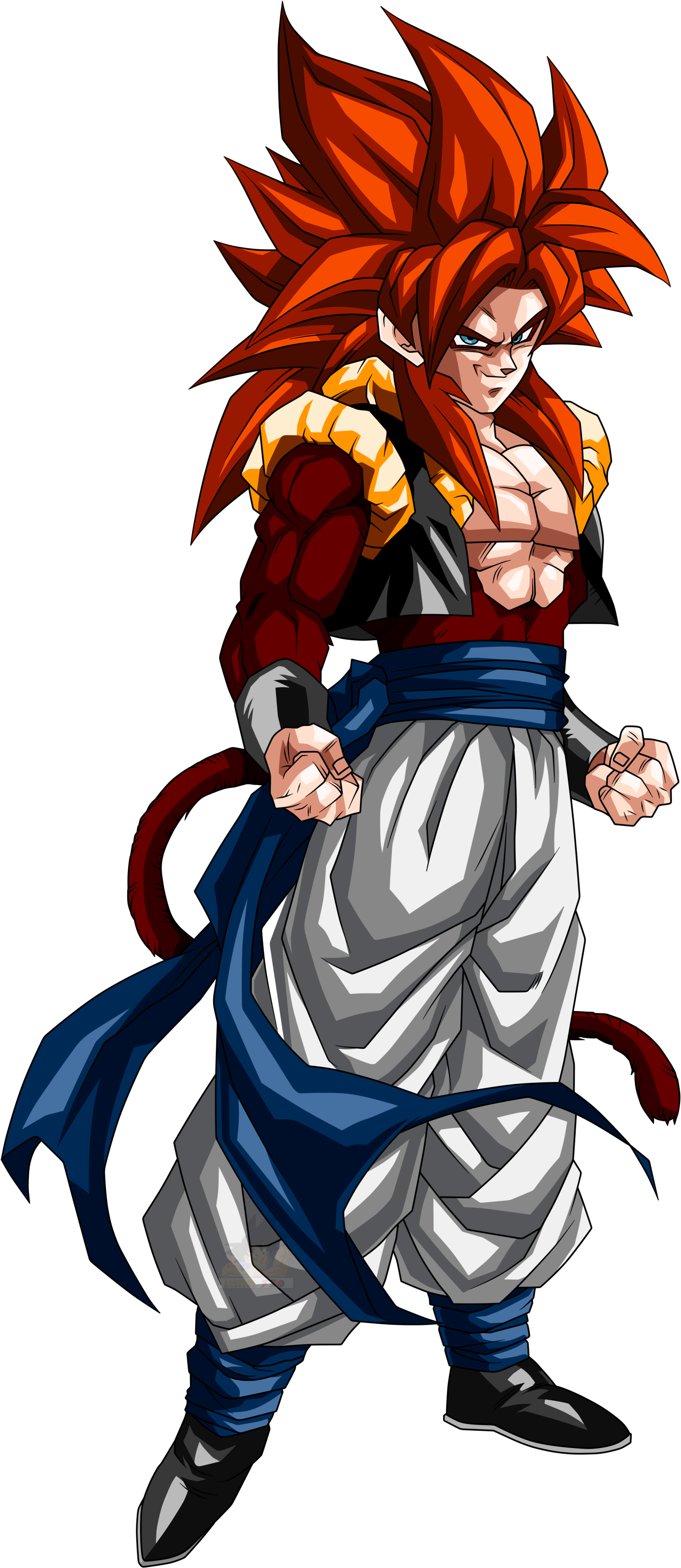 View Fullsize Gogeta Image - Super Saiyan (1600x3605), Png Download