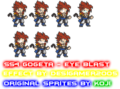 Photo Gogeta-eyeblast - Gogeta (410x340), Png Download