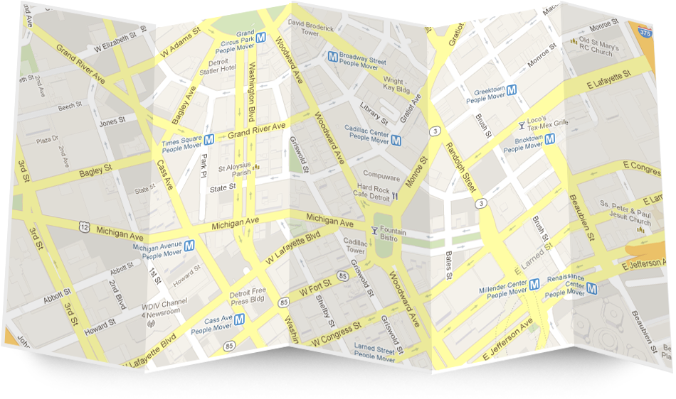 Happy Tenants Are Connected Tenants - Paper Map Png Transparent (965x568), Png Download