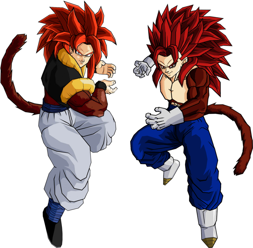 Dragon Ball Z Wallpapers Gogeta Super Saiyan 4 - Gogeta And Vegito Ssj4 (888x900), Png Download