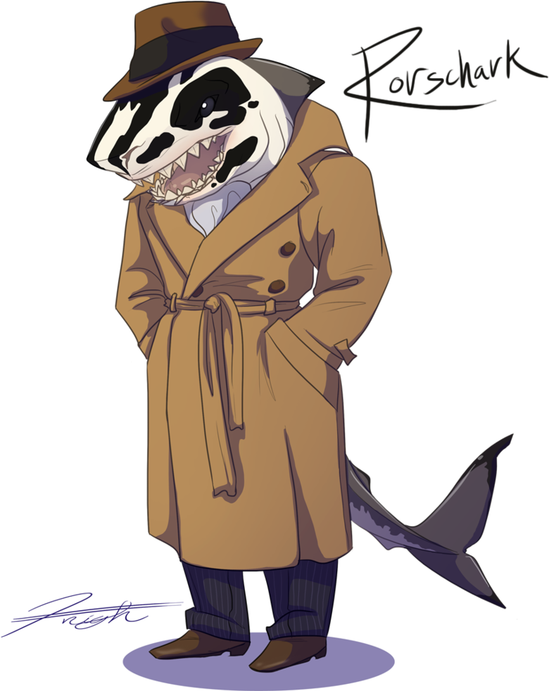 Rorschark By Djcoulz On Deviantart Vector Download - Cazador De Leones Animado (815x981), Png Download