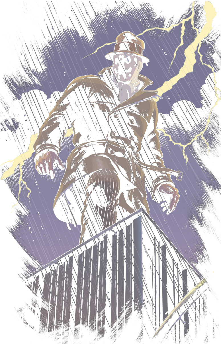 Watchmen Rorschach Night Juniors T-shirt - Watchmen Rorschach (864x1250), Png Download