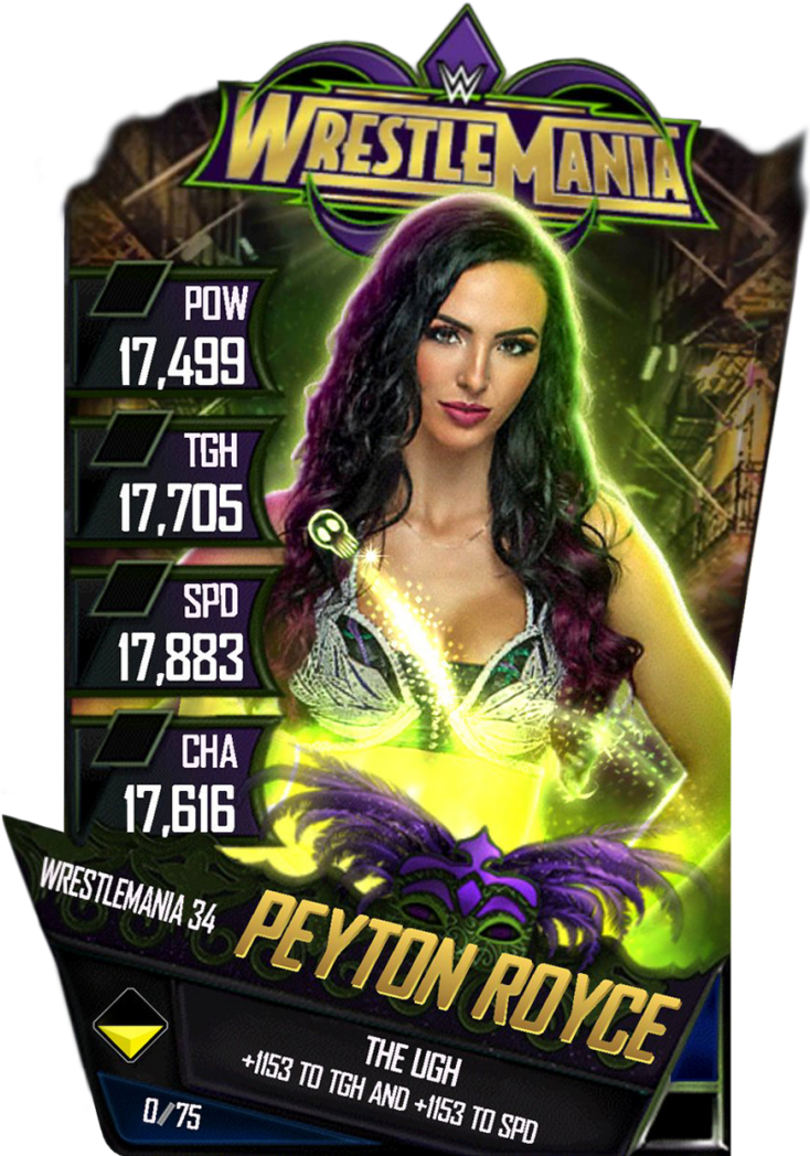 Supercard Peytonroyce S4 16 Beast Supercard Peytonroyce - Wwe Supercard Wrestlemania 34 Billie Kay (733x1158), Png Download