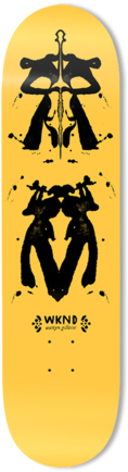 Wknd Skateboards Gillette Rorschach - Wknd Gillette Rorschach 8.25" Deck - Yellow (367x480), Png Download