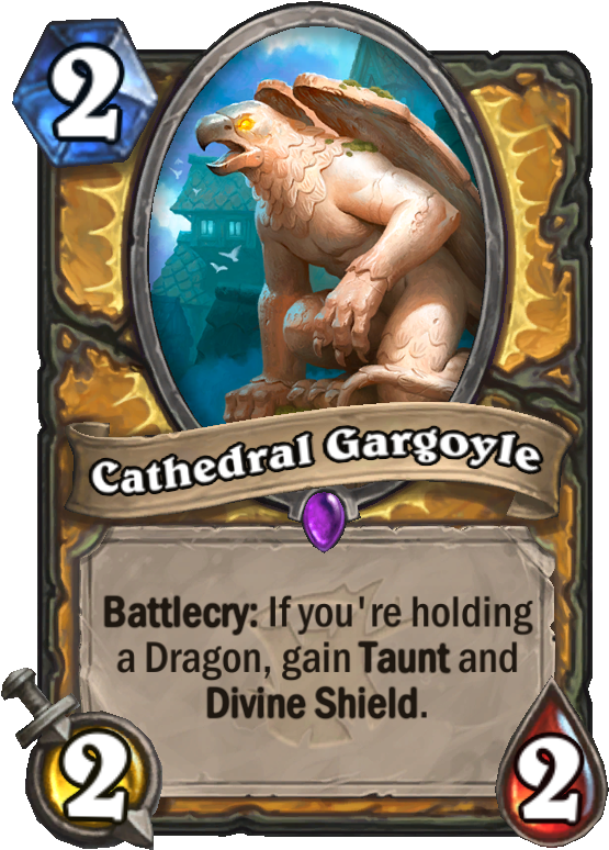 Cathedral Gargoyle - Hearthstone Paladin Death Knight (300x429), Png Download
