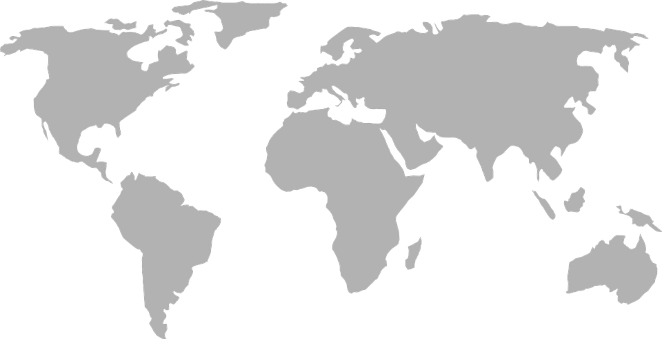 Walking Away From The European Club - World Map Grey High Resolution (960x491), Png Download