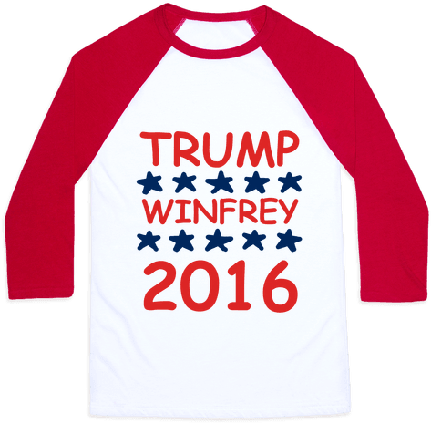 Trump Winfrey 2016 Baseball Tee - All I Want For Christmas Is Sleep (484x484), Png Download