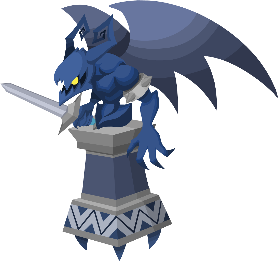 Sword Statue - Kingdom Hearts Gargoyle Knight (1178x1127), Png Download