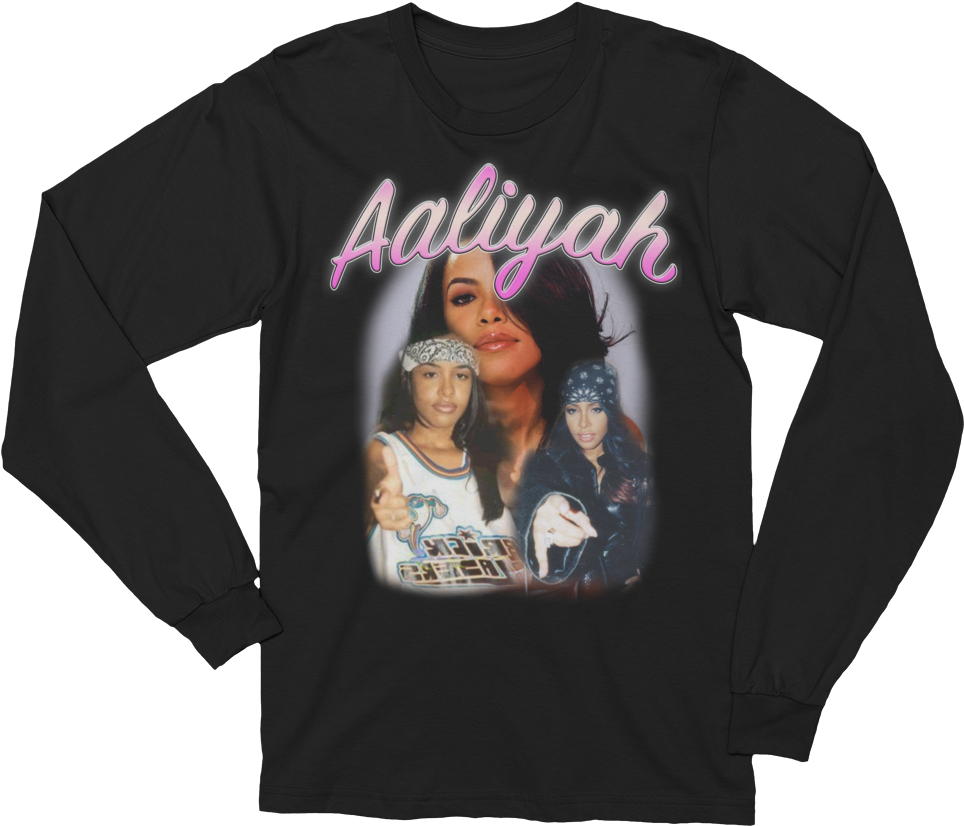 Aaliyah Long Sleeve - 80 Year Old Tee Shirts (1000x1000), Png Download