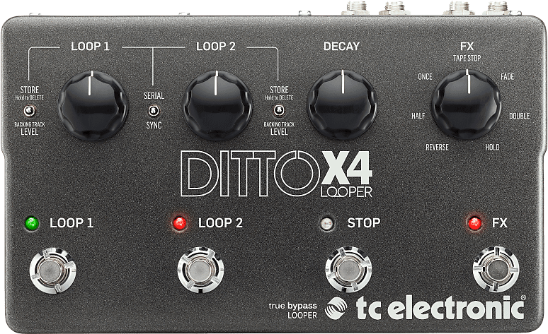 Tc Electronic Ditto X4 Looper Pedal W/ Dual Loop - Tc Electronic Ditto X4 Looper Pedal (800x510), Png Download