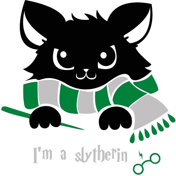Slytherin-cat - Gryffindor (593x590), Png Download