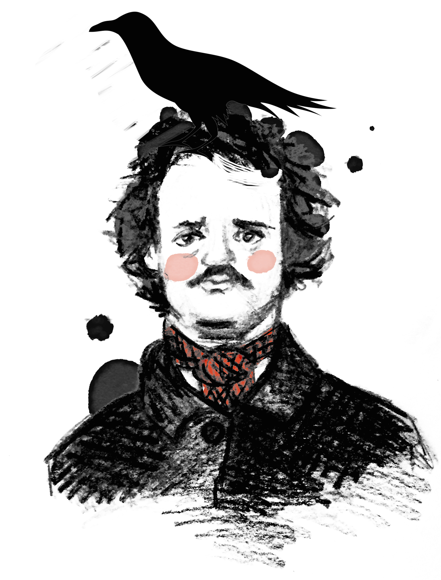 Katie Cafaro Edgar Allen Poe Anthanaeum - Edgar Allan Poe Png (1519x1997), Png Download