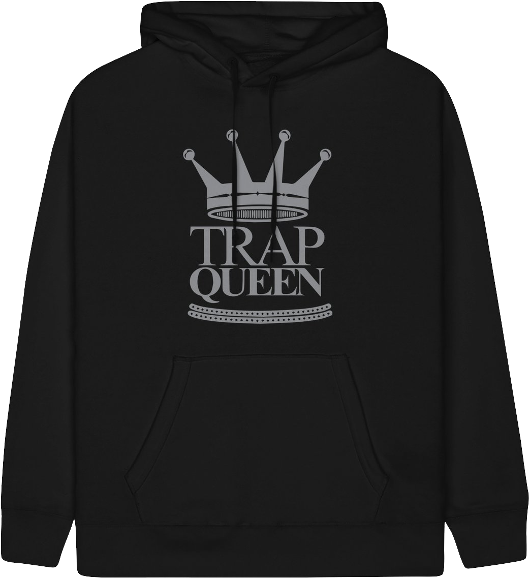 Fetty Wap "trap Queen" Black Hoodie - Hoodie (1296x1296), Png Download
