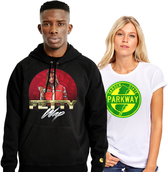 Get Officially Licensed Fetty Wap - Hoodie (555x567), Png Download
