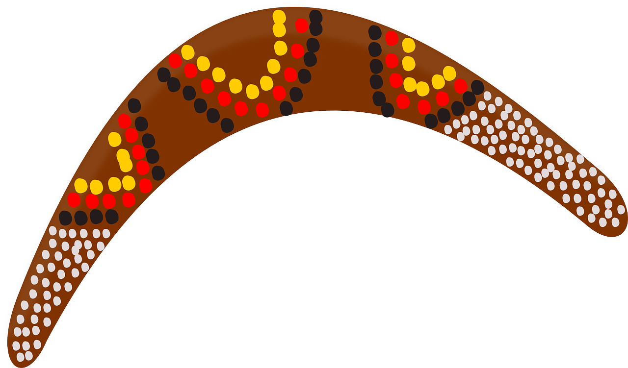 Australia, Boomerang Aboriginal Australia Wood Toy - Aboriginal Clipart (1280x751), Png Download