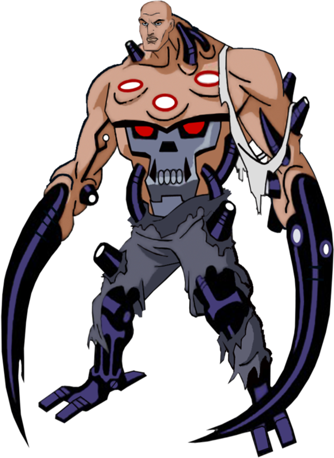 Lex Luthor -fundido Com Brainiarc Justice League Unlimited, - Lex Luthor Brainiac (1140x1568), Png Download