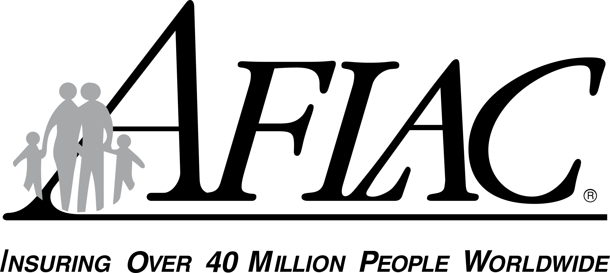 Aflac Logo Png Transparent - Aflac Logo (2400x1074), Png Download