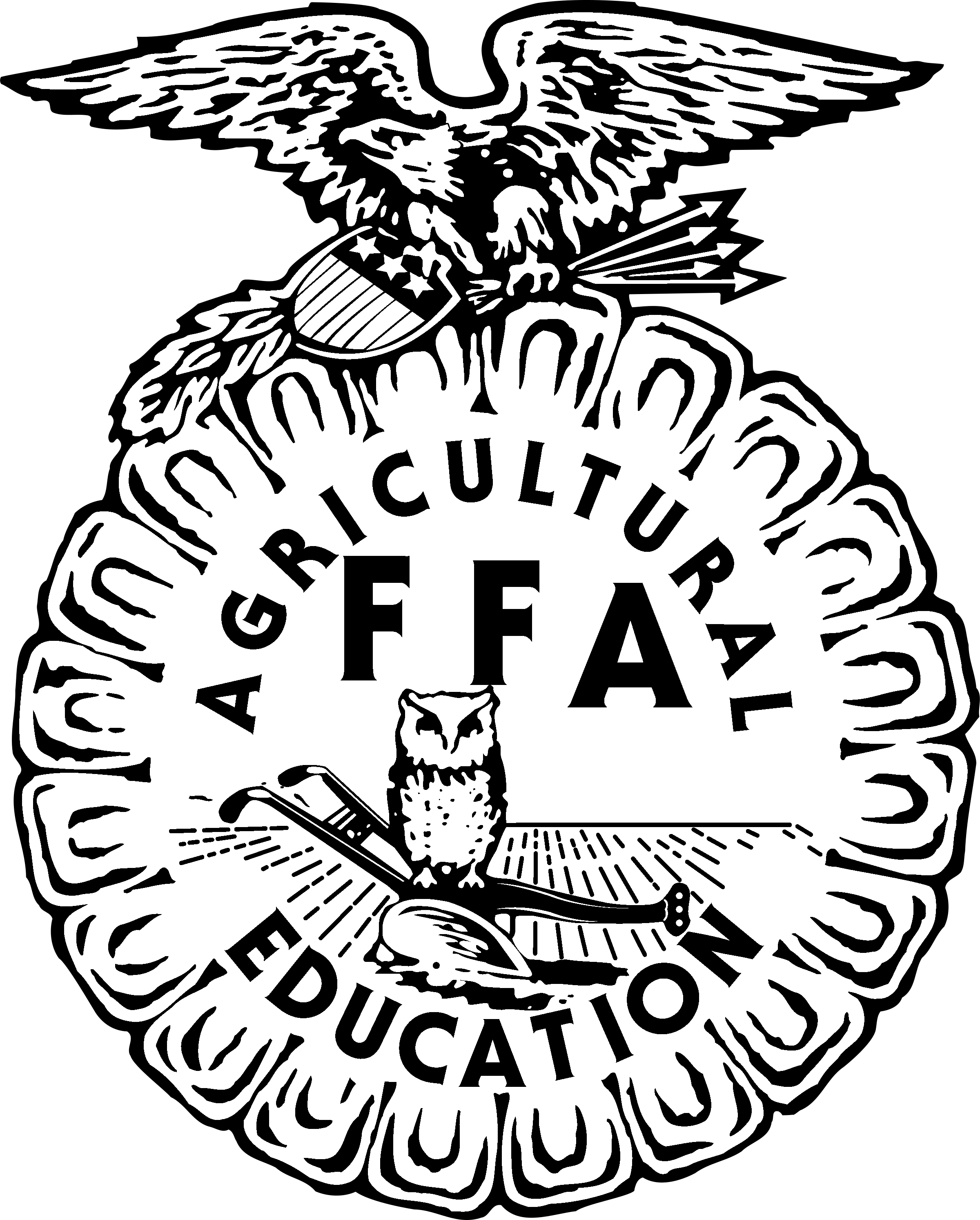 Ffa 2 Logo Black And White - Ffa Emblem Clip Art Black And White (2400x2987), Png Download