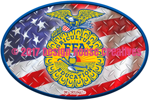 Officially Licensed Ffa™ American Flag Dp Decal - Ffa (580x580), Png Download