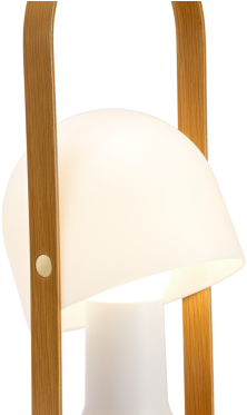 Followme Plus Cut Out - Marset Followme Plus Tischleuchte, Weiß, Griff: Holz (660x372), Png Download