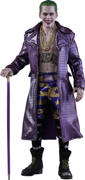 Suicide Squad Joker 1/6th Scale Figure By Hot Toys - Joker Halloween Costume Suicide Squad (284x600), Png Download