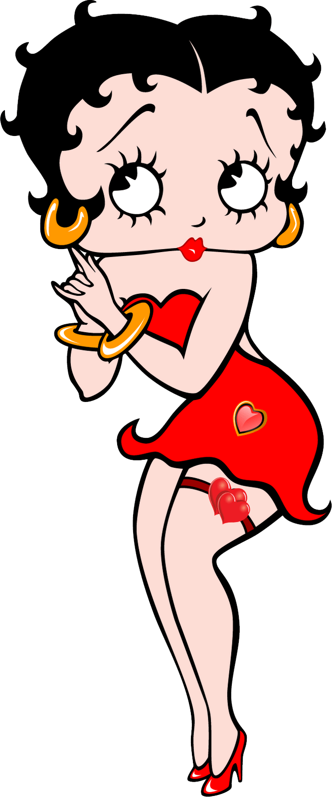 Betty Boop Side - Betty Boop En Png (666x1600), Png Download
