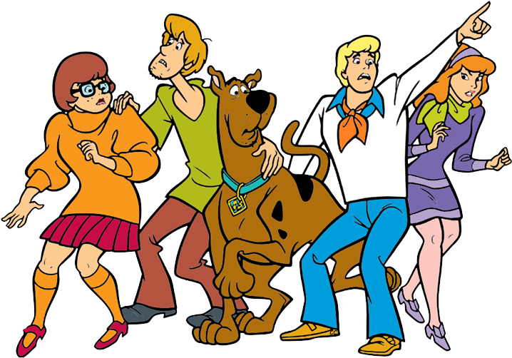 - Jpeg - Scooby Doo Gang And Mystery Machine (726x509), Png Download