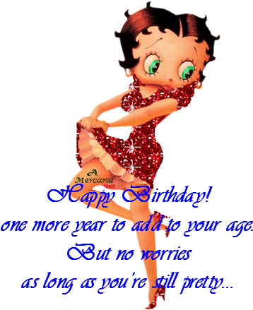 Betty Boop - Happy Birthday Betty Boop Friend (375x458), Png Download