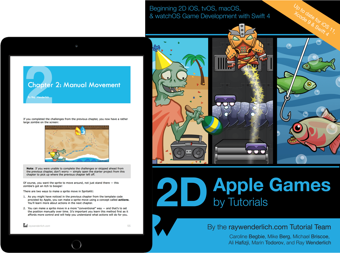 2d Apple Games By Tutorials Book Cover - 2d Apple Games By Tutorials: Beginning 2d Ios, Tvos, (1386x1064), Png Download