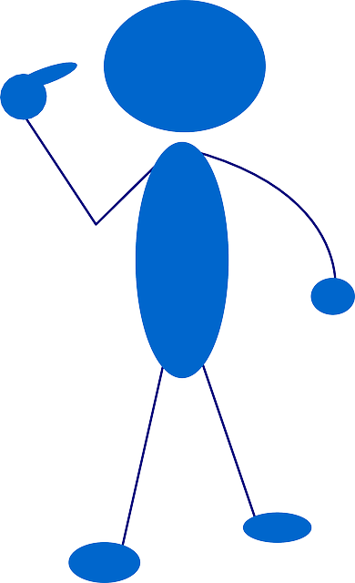 Blue, Stick, Symbol, People, Man, Figure, Men - Thinking Clipart Animated (390x640), Png Download