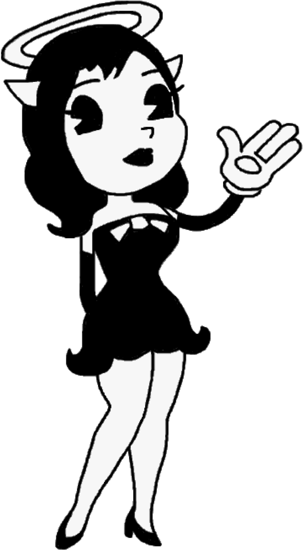 Clipart Free Alice Drawing Line - Alice Angel From Batim (685x1165), Png Download