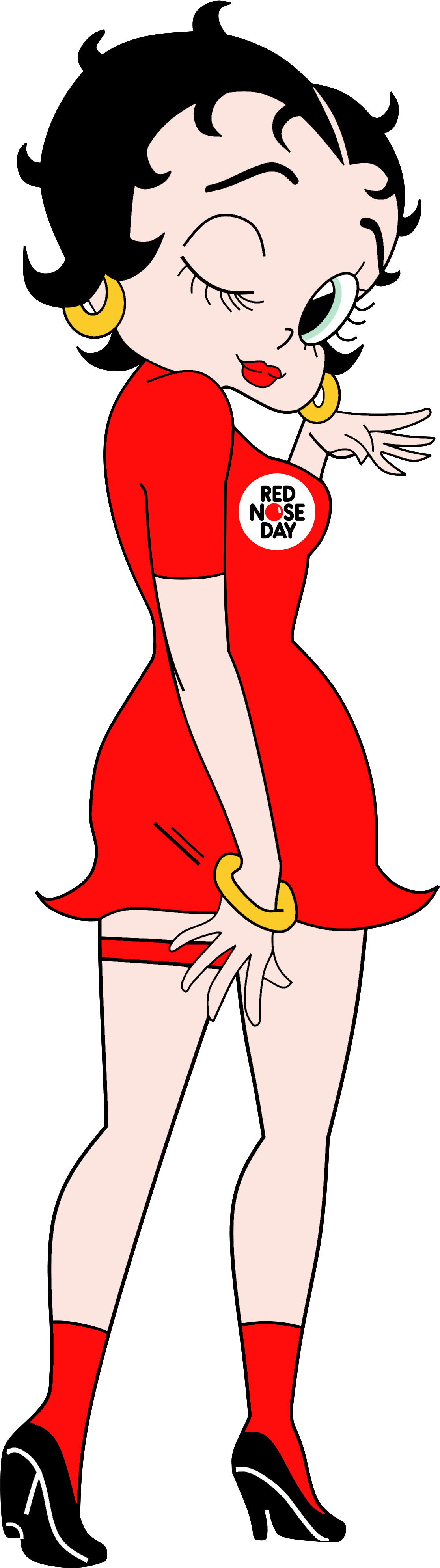 Betty Boop Anime Comic Relief Render - Betty Boop Anime (1157x4002), Png Download