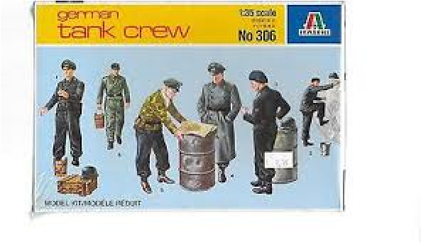 Italeri 1/35 German Tank Crew Wwii - Italeri 1:35 German Tank Crew Plastic Figure Kit #306 (592x592), Png Download