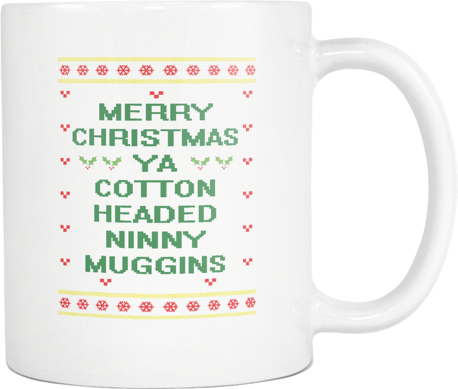 Merry Christmas Ya Cotton Headed Ninny Muggins Funny - Beer Stein (1024x1024), Png Download