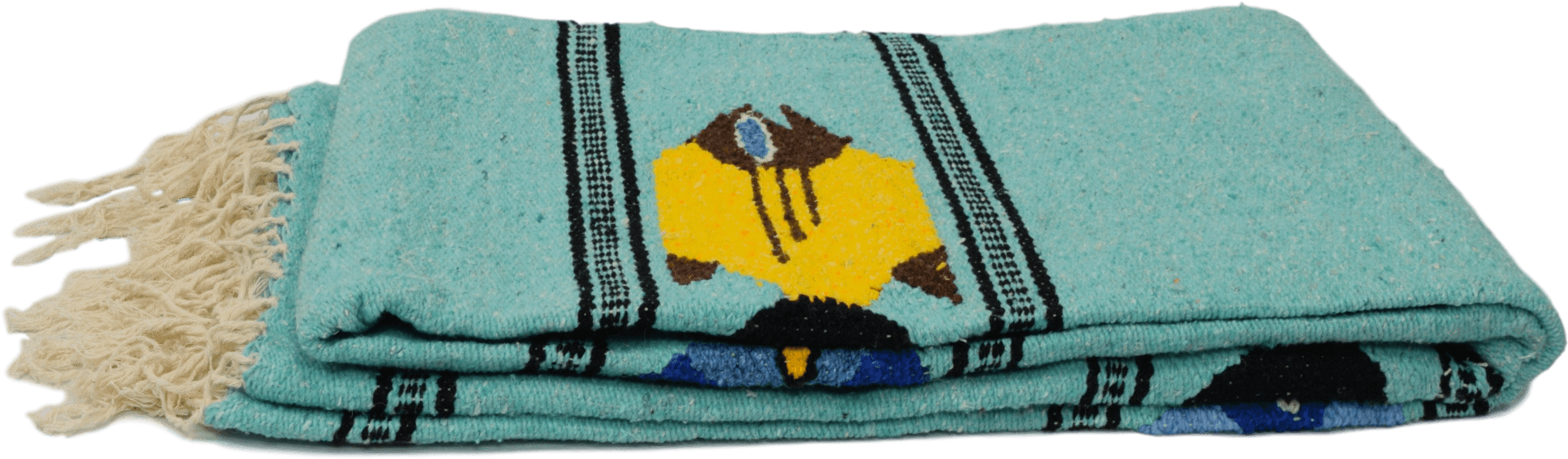 This Fish-design Yoga Blanket Is A Thick, Traditional - Patchwork (2048x967), Png Download