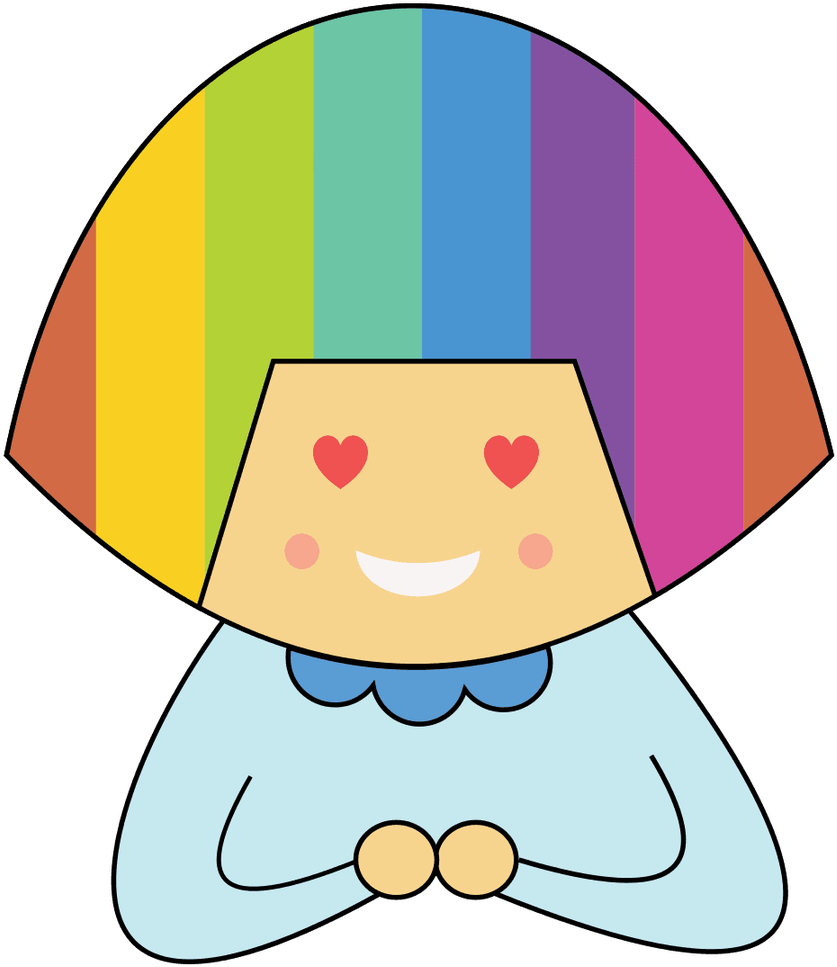 Crazy Clipart Rainbow Hair - Clip Art (900x1023), Png Download