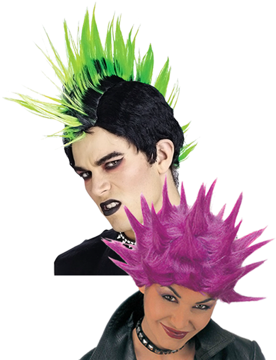 Crazy Hair - Sancto Neon Tekno 6cols Wig For Hair Accessory Fancy (1135x1550), Png Download