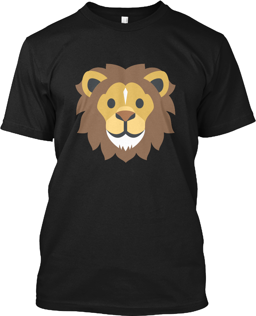 Lion Face Emoji Cute Emoji T Shirt Hanes Tagless Tee - Dojrp T Shirt (910x1084), Png Download