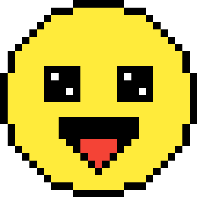 Cute Emoji - Simple Cute Pixel Art (1200x1200), Png Download