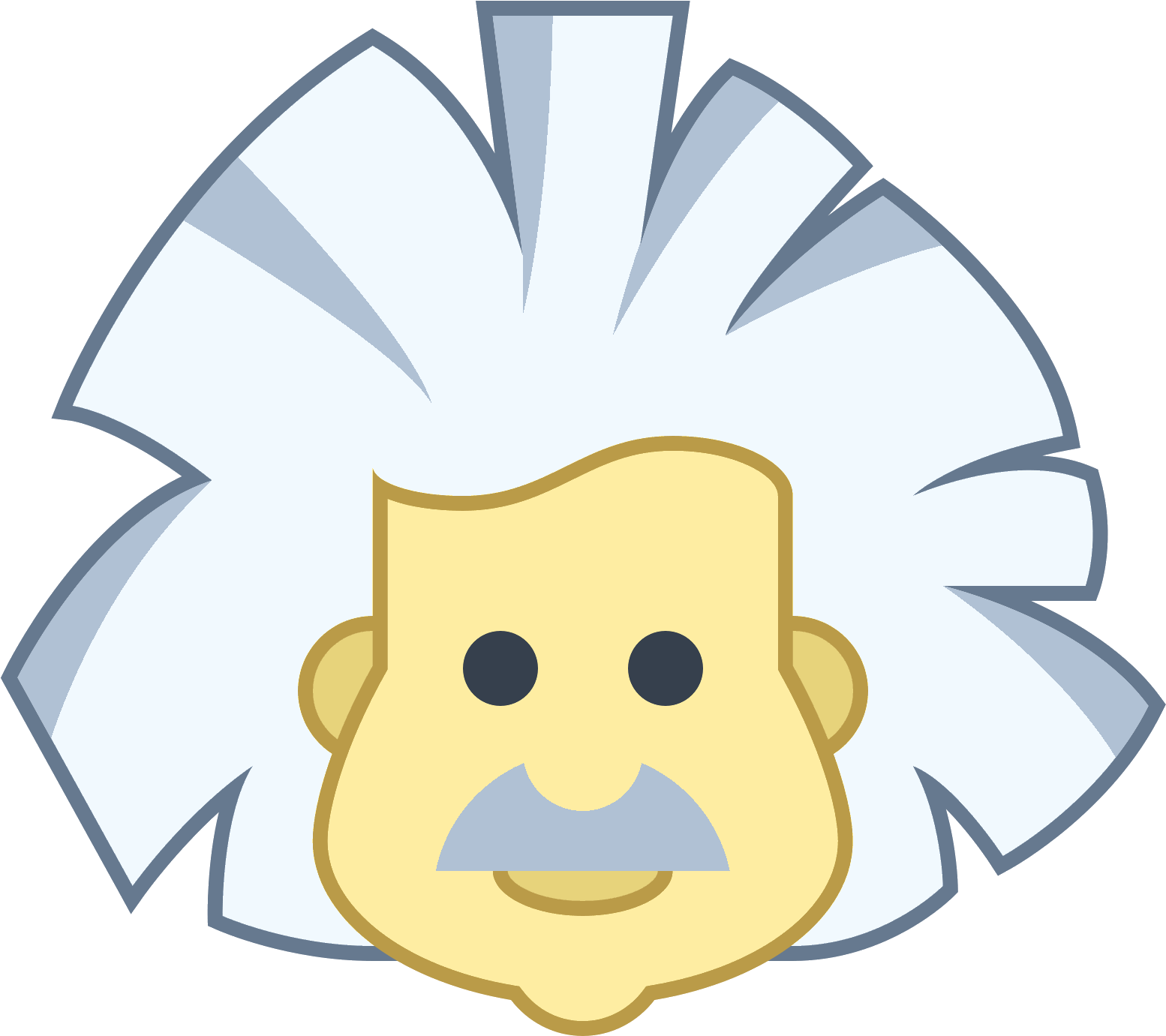 This Looks Like Einstein's Beautiful Face - Icon (1600x1600), Png Download