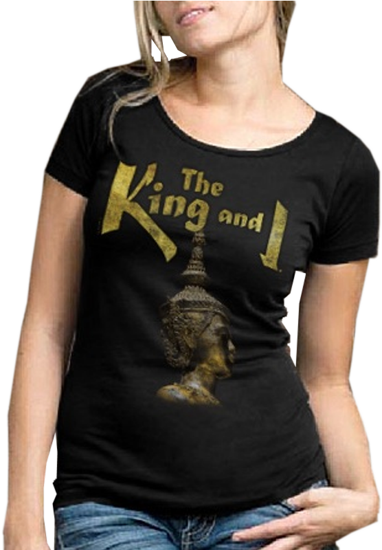 King And I Ladies Black Tee Show Design Customizable - Design (800x800), Png Download