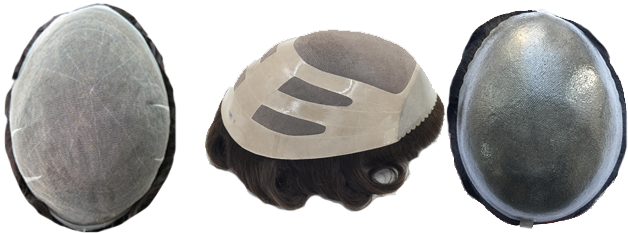 Stock Men's Hair Systems Toupee - Thin Skin Mens Toupee Human Hair Replacement System (648x269), Png Download